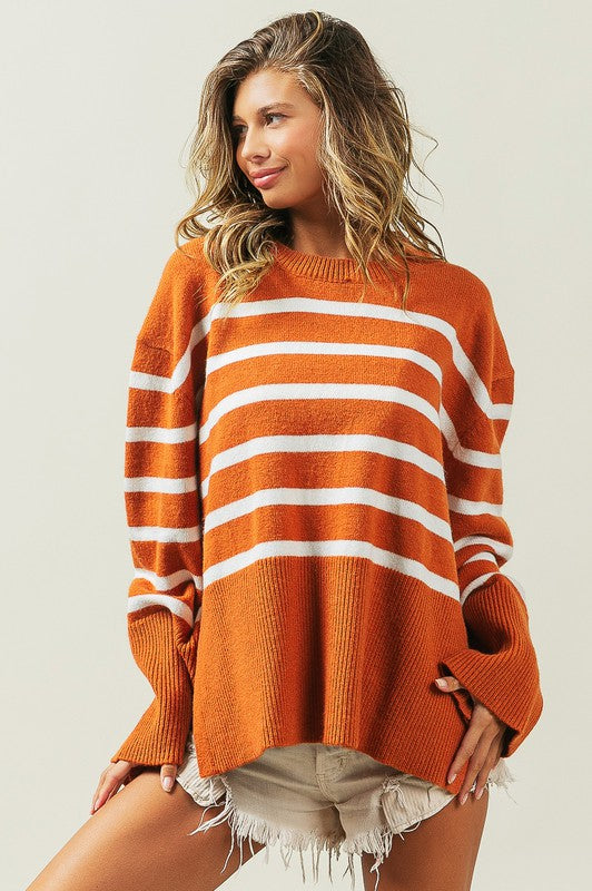 Ribbed Stripe Sweater