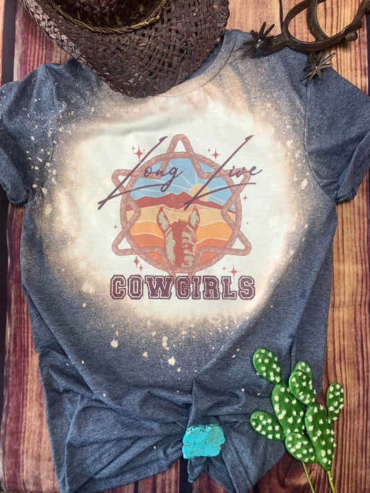 Long Live Cowgirls Bleached Tee