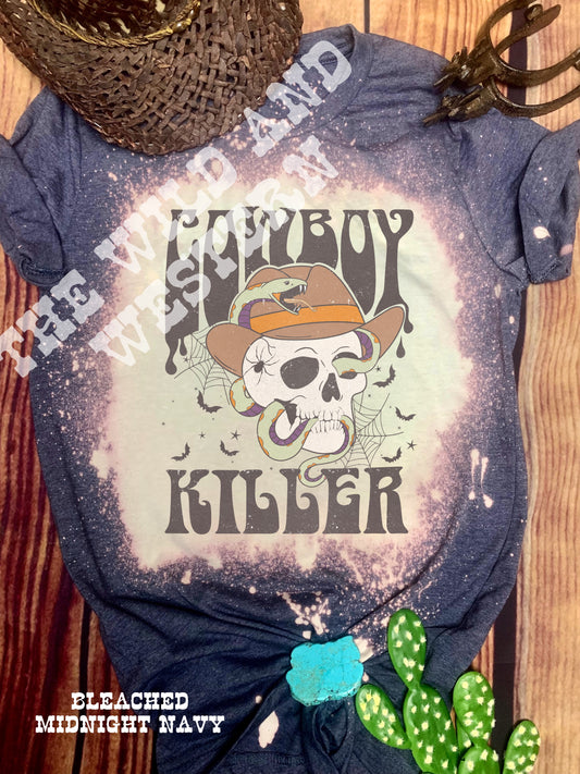 Cowboy Killer Halloween Bleached Tee