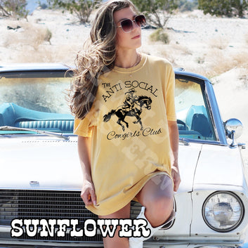 The Anti Social Cowgirls Club Comfort Colors Graphic Tee