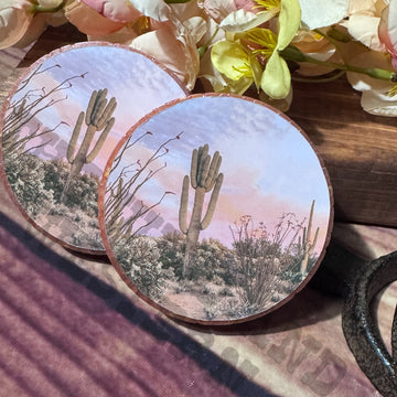 Arizona Cactus Sunet Car Freshie
