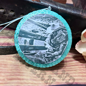 Bull Rider BW Car Freshie