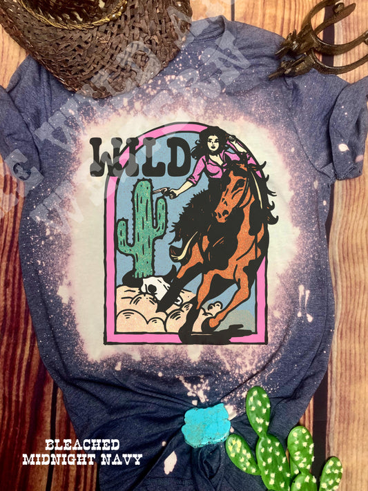 Wild Cowgirl Bleached Tee