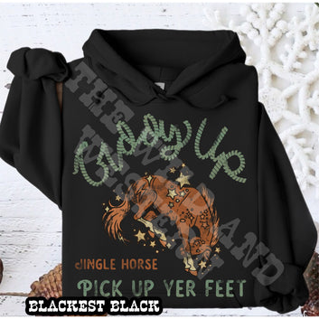 Giddy Up Jingle Horse Christmas Hoodie