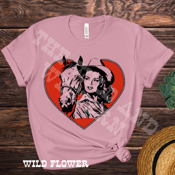 Cowgirl Heart Horse Valentines Tee