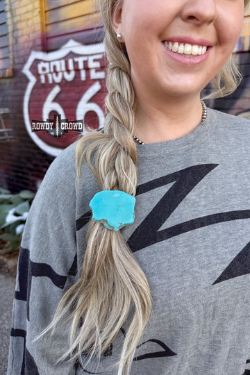 Turquoise Rock Ponytail Holder