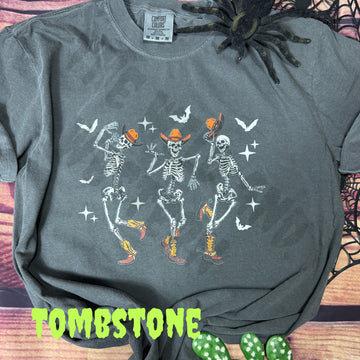 GLOW In The DARK Cowboy Skeletons Comfort Colors Graphic Tee
