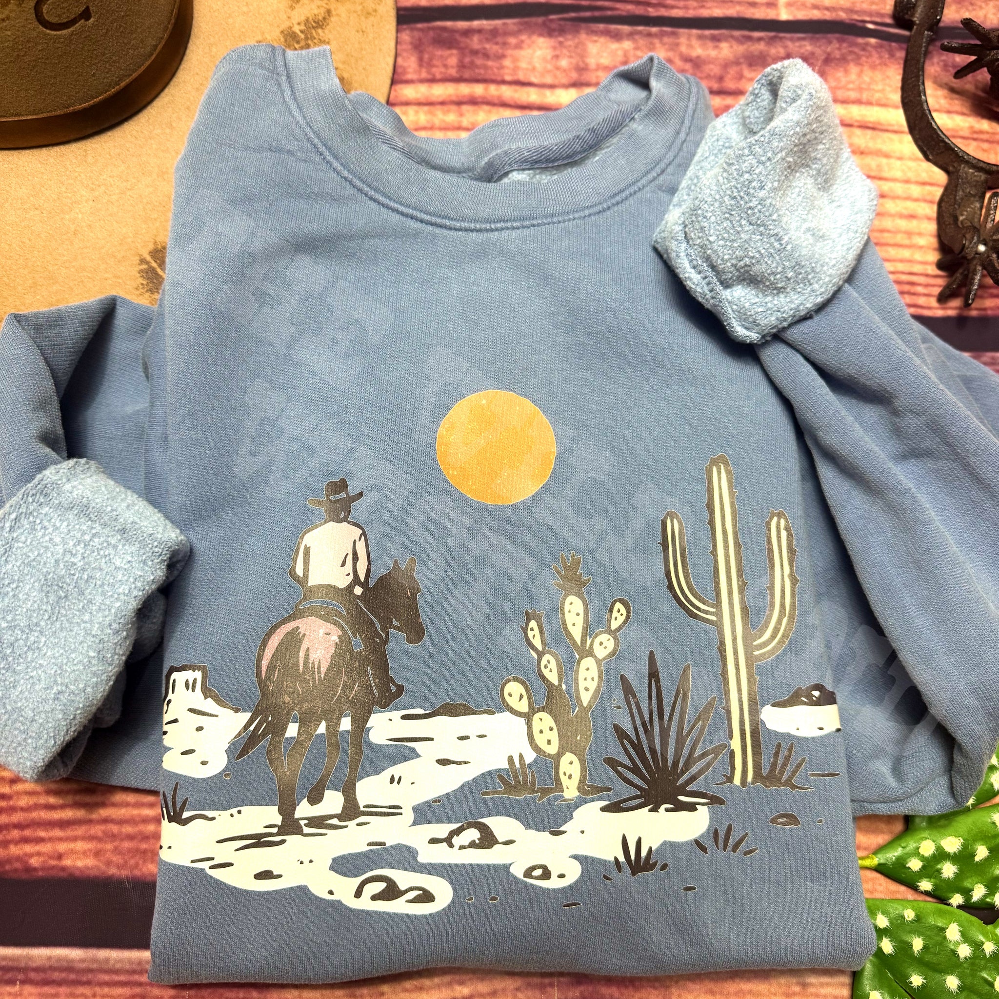 Cowboy in the Desert Comfort Colors Crewneck Sweatshirt