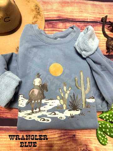 Cowboy in the Desert Comfort Colors Crewneck Sweatshirt