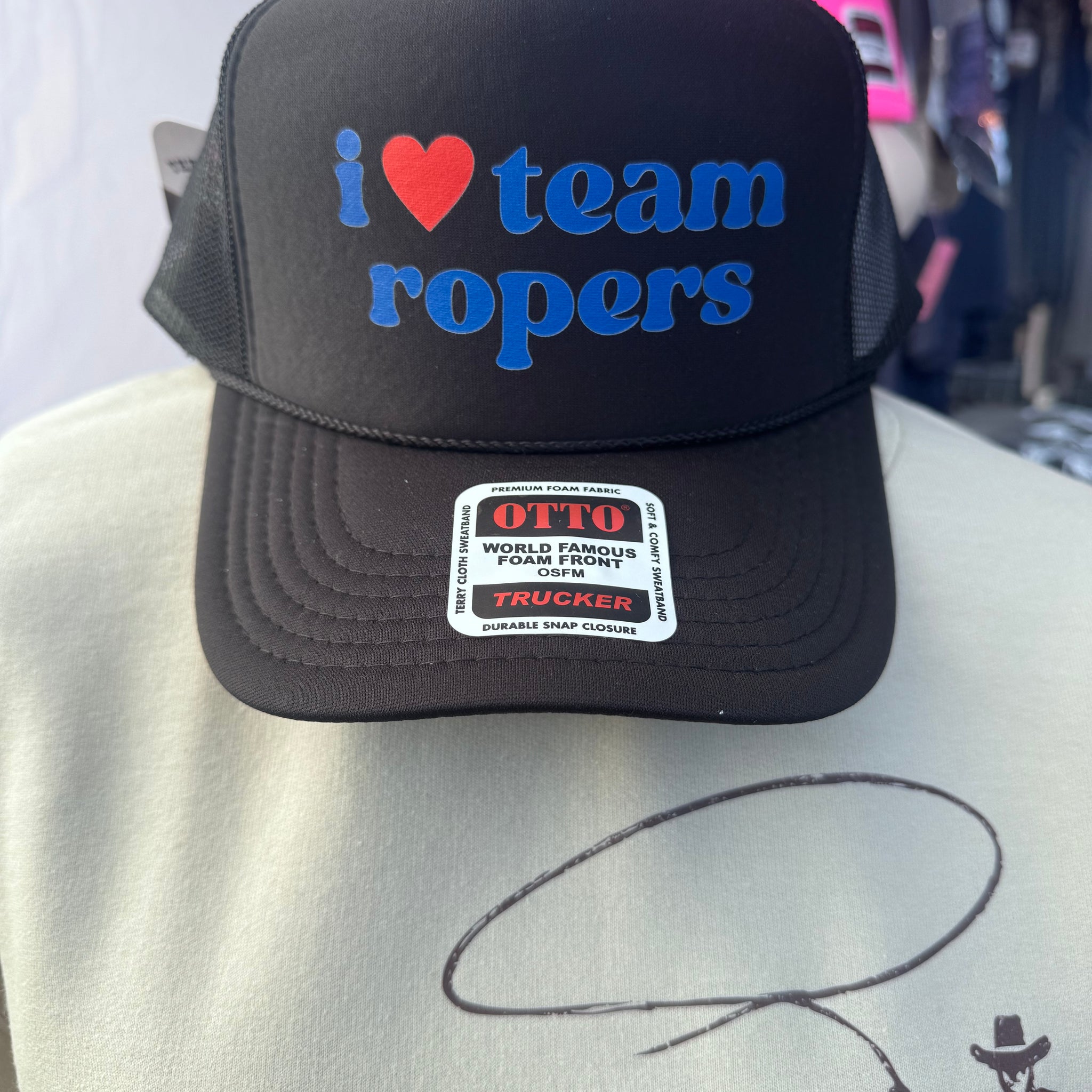 I Heart Team Ropers Trucker Hat