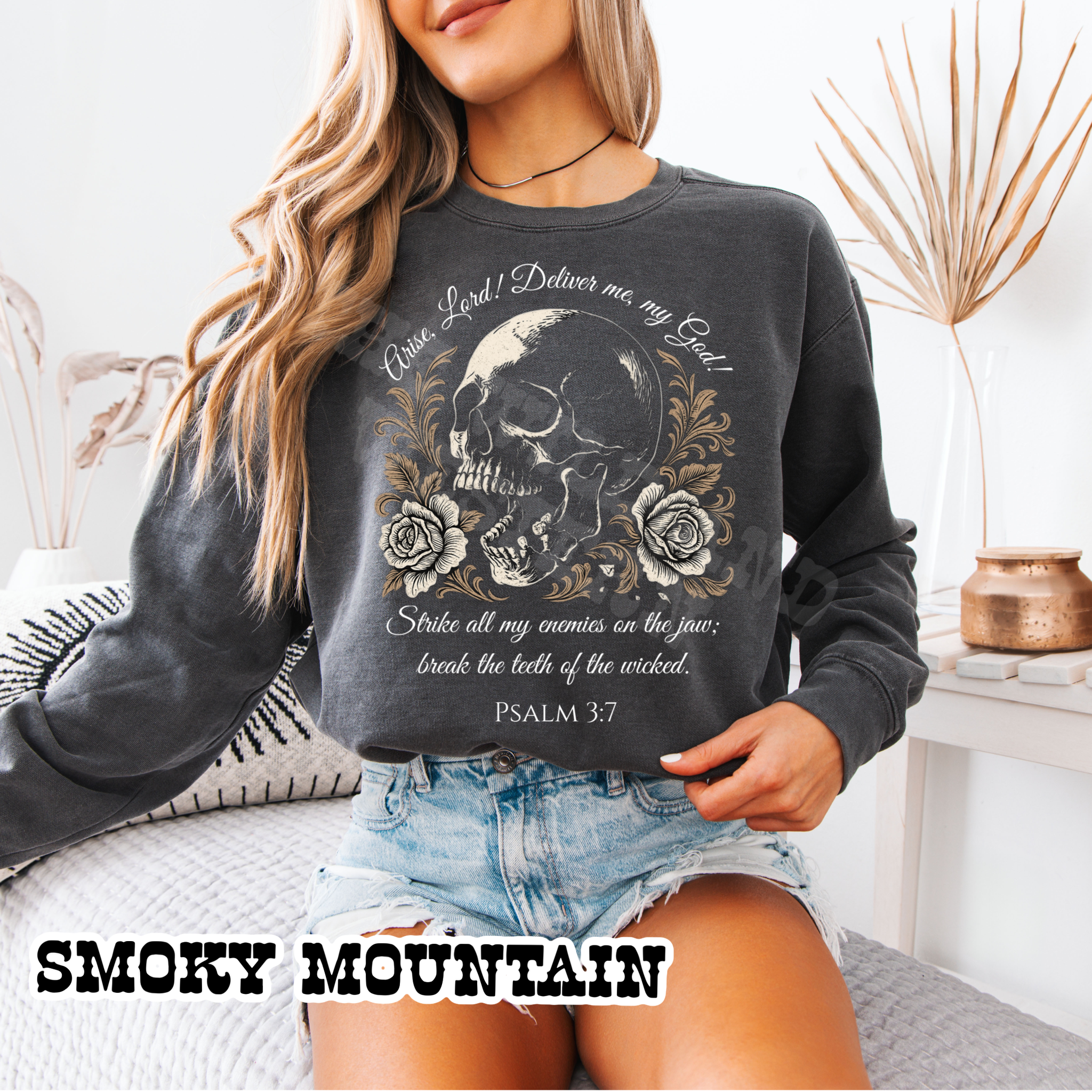 Psalm 3:7 Comfort Colors Crewneck