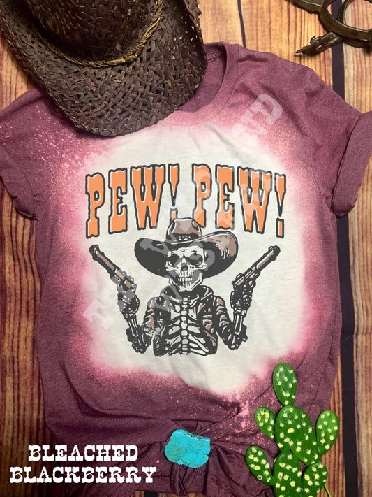 Pew! Pew! Cowboy Bleached Tee