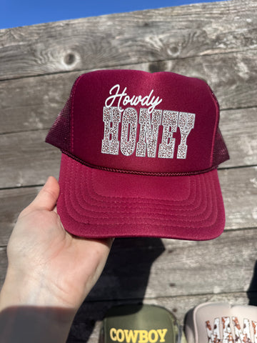 Howdy Honey Cheetah Trucker Hat