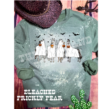 Pony Ghost Halloween Bleached Crewneck