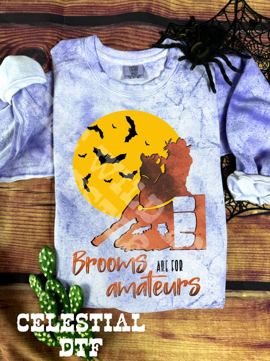 Brooms are for Amateurs Barrel Racing Halloween Crewneck